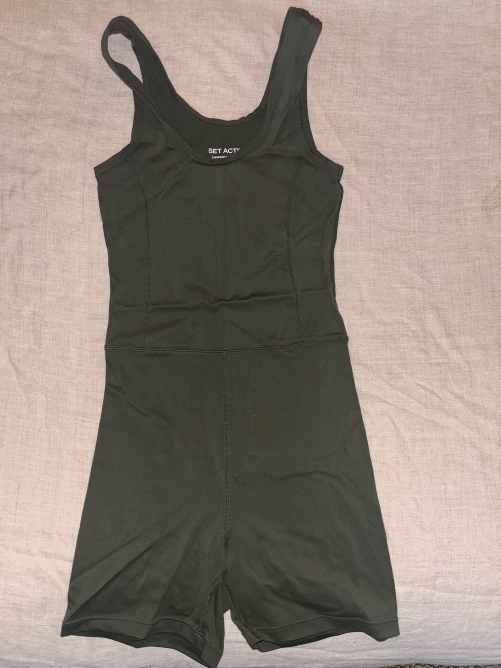 SET Active Olive Green Sports Tank onesie